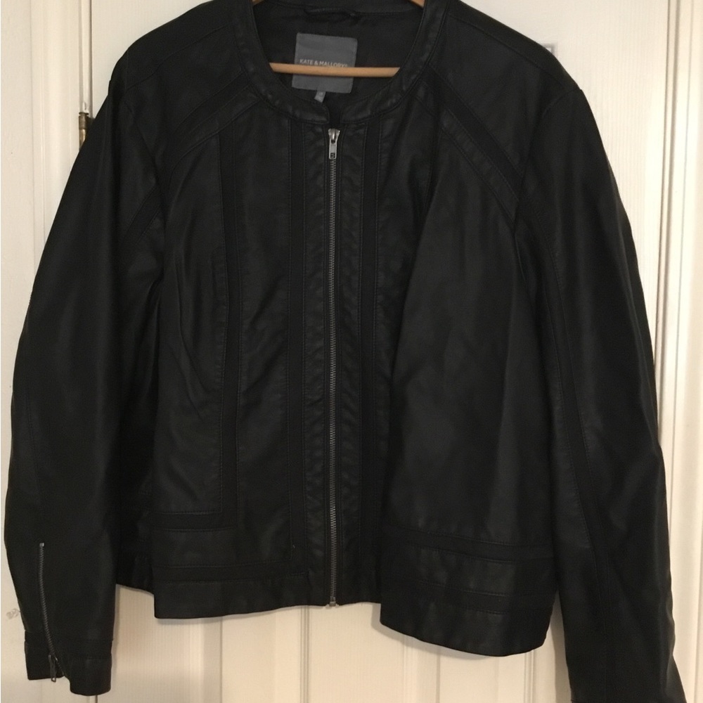 Kate & Mallory Woman’s Zipper Front Moto Jacket, 3X